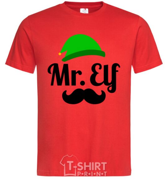 Мужская футболка Mr. Elf Красный фото