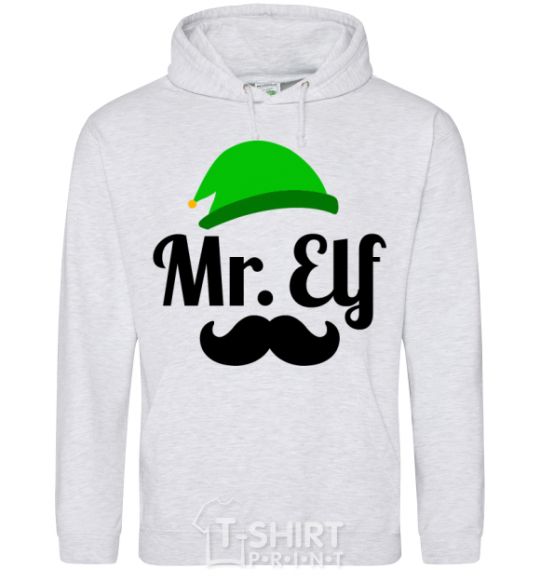 Men`s hoodie Mr. Elf sport-grey фото