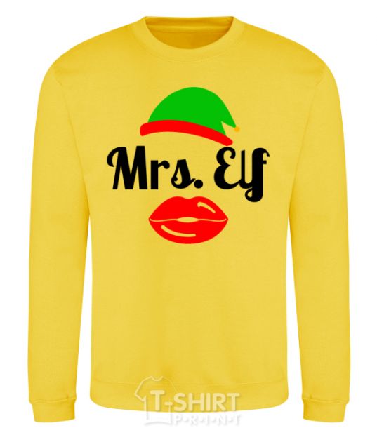Sweatshirt Mrs. Elf yellow фото