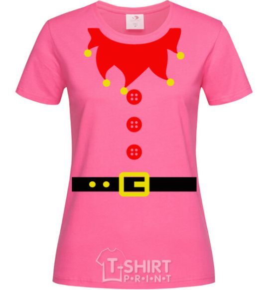 Женская футболка Костюм "Эльф" Ярко-розовый фото