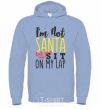 Men`s hoodie I'm not Santa sky-blue фото