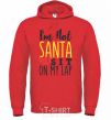 Men`s hoodie I'm not Santa bright-red фото