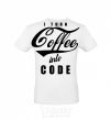 Men's T-Shirt I turn coffee into code White фото