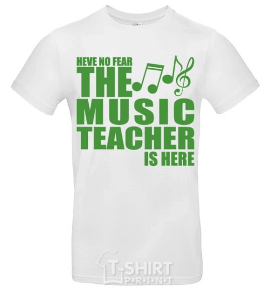 Men's T-Shirt Music teacher is here White фото