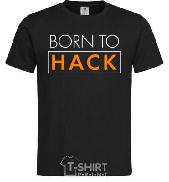 Мужская футболка Born to hack Черный фото