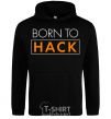 Men`s hoodie Born to hack black фото