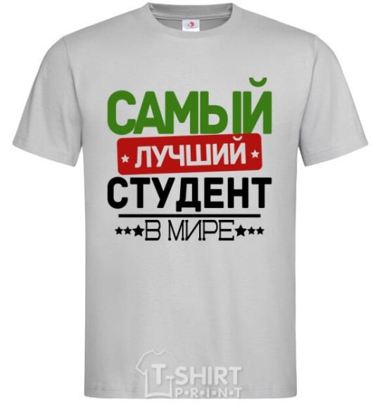 Мужская футболка Самый лучший студент V.1 Серый фото