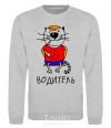 Sweatshirt Cat driver sport-grey фото