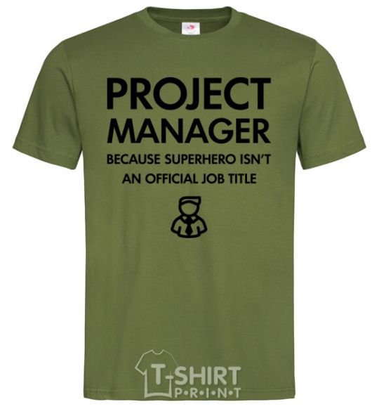 Men's T-Shirt Project manager millennial-khaki фото