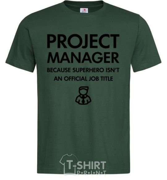 Men's T-Shirt Project manager bottle-green фото