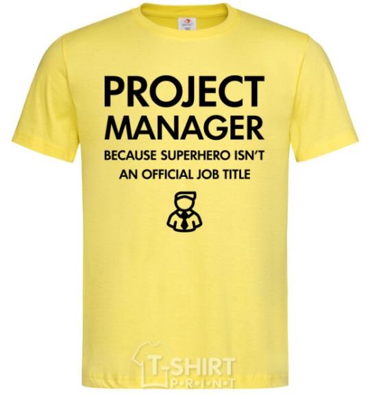 Men's T-Shirt Project manager cornsilk фото