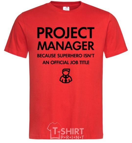 Men's T-Shirt Project manager red фото