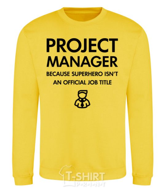 Свитшот Project manager Солнечно желтый фото