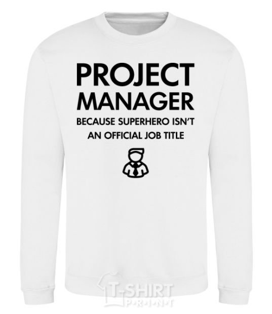 Свитшот Project manager Белый фото