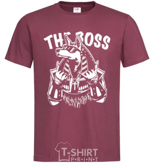 Men's T-Shirt The boss Egypt style burgundy фото