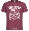 Men's T-Shirt The boss Egypt style burgundy фото