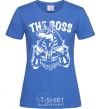 Women's T-shirt The boss Egypt style royal-blue фото