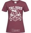 Women's T-shirt The boss Egypt style burgundy фото