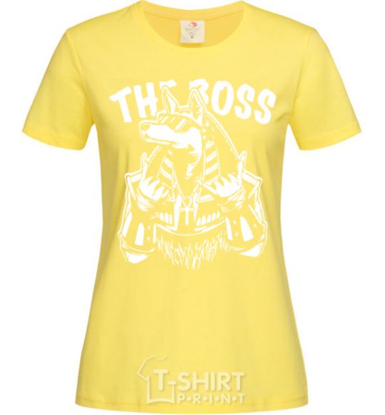 Women's T-shirt The boss Egypt style cornsilk фото