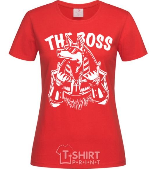 Women's T-shirt The boss Egypt style red фото