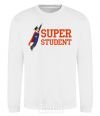 Sweatshirt Super student White фото