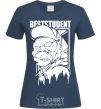 Women's T-shirt Best student monkey navy-blue фото