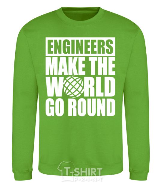 Sweatshirt Engineers make the world go round orchid-green фото