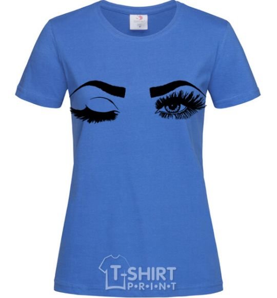 Women's T-shirt Wink royal-blue фото