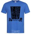 Men's T-Shirt The glass is twice as big as it needs to be royal-blue фото