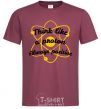 Men's T-Shirt Think like a proton burgundy фото