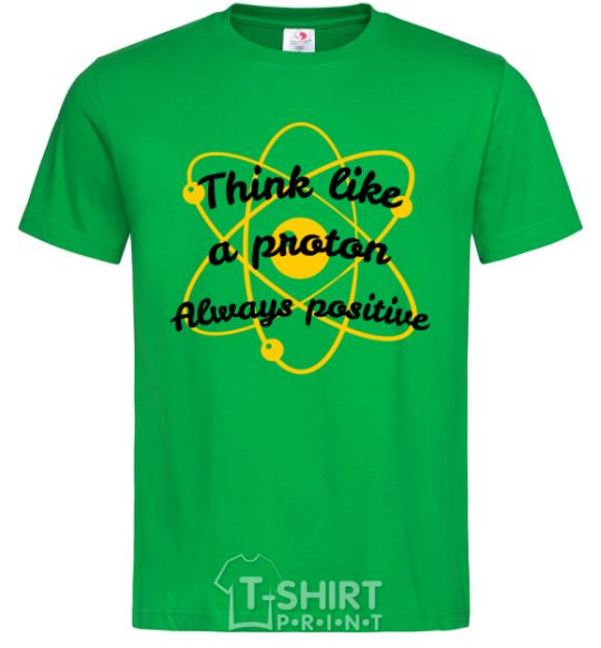 Men's T-Shirt Think like a proton kelly-green фото