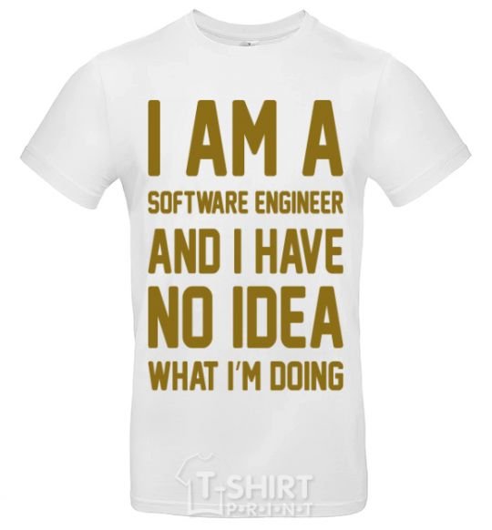 Мужская футболка I'm a software engineer Белый фото