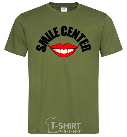 Мужская футболка Smile center Оливковый фото