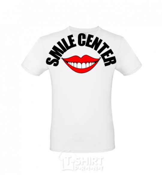 Men's T-Shirt Smile center White фото