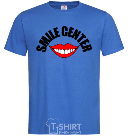 Men's T-Shirt Smile center royal-blue фото