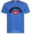 Men's T-Shirt Smile center royal-blue фото