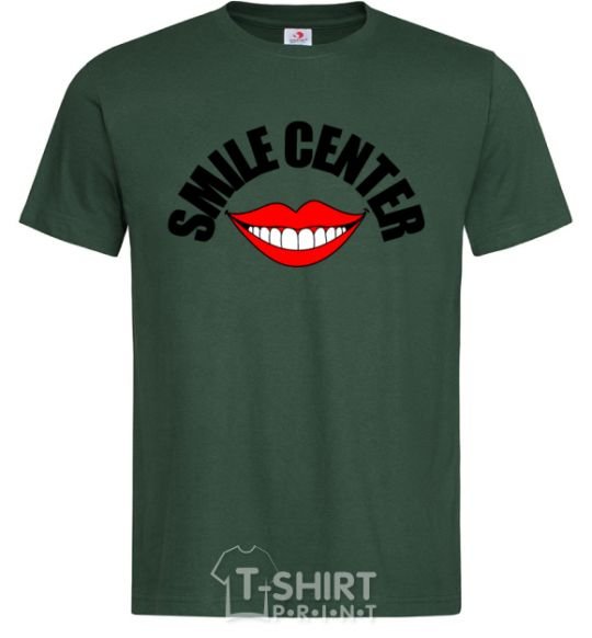 Men's T-Shirt Smile center bottle-green фото