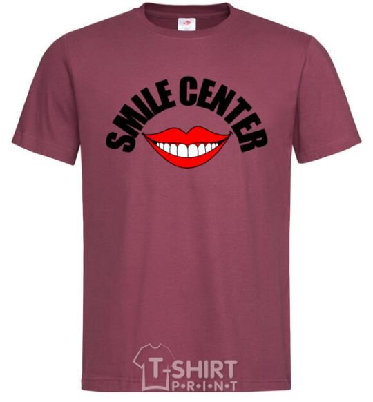 Мужская футболка Smile center Бордовый фото