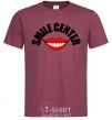 Men's T-Shirt Smile center burgundy фото