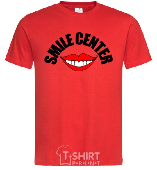 Men's T-Shirt Smile center red фото