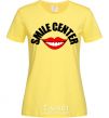 Women's T-shirt Smile center cornsilk фото