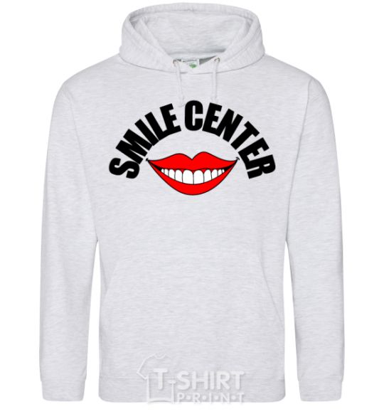 Men`s hoodie Smile center sport-grey фото