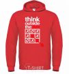 Men`s hoodie Think outside the box bright-red фото