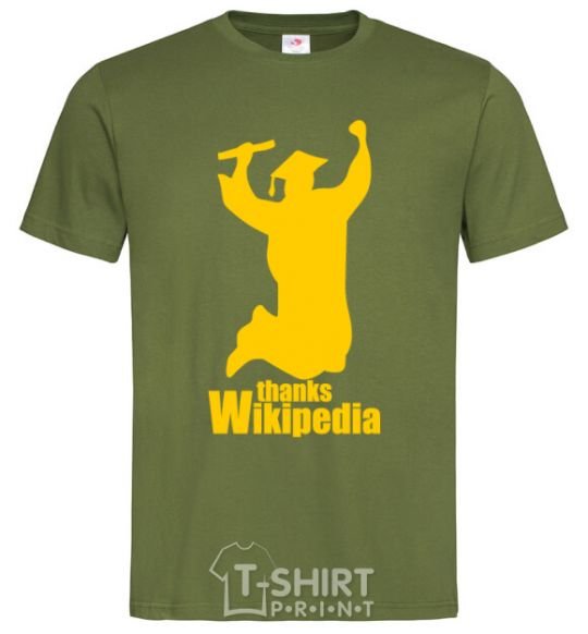 Men's T-Shirt Thanks Wikipedia millennial-khaki фото