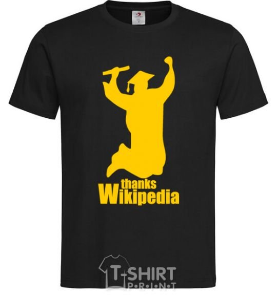 Men's T-Shirt Thanks Wikipedia black фото