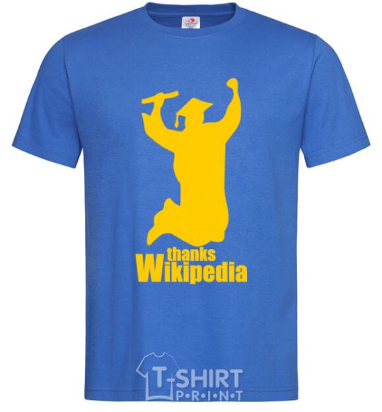 Men's T-Shirt Thanks Wikipedia royal-blue фото