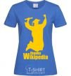 Women's T-shirt Thanks Wikipedia royal-blue фото