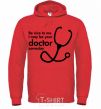 Men`s hoodie Be nice to me i may be your doctor bright-red фото
