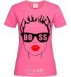 Женская футболка Lady boss Ярко-розовый фото