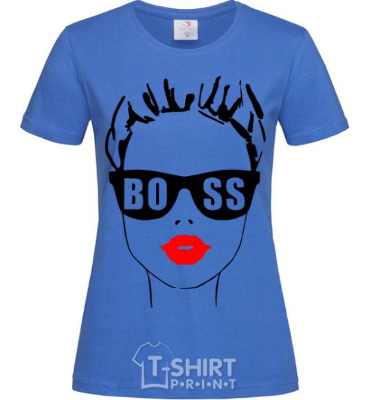 Women's T-shirt Lady boss royal-blue фото
